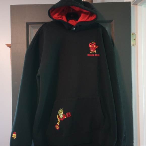 Killer Acid California Embroidered Hoodie 3X Route 666 Sweater XXXL Sick Graphic - Picture 1 of 9